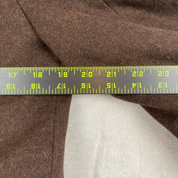 Fillmore American Womans Peacoat Large Rock Double-Breasted Brown Wool Blend - Picture 4 of 7